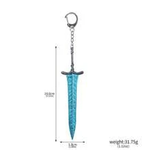 14cm Dark Moon Greatsword Elden Ring Bloodhound's Fang Keychain Cosplay Prop, Unisex Backpack Decoration - one-size - View 19