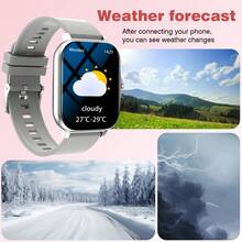 Smart Watch,1.83-Inch Touch Screen, Calling Function, Activity Tracking, Multiple Sports Modes, Call/Message Reminder, USB Charging, Compatible With Android & IOS, 240P Display, 180mAh Li-Ion Battery, Suitable As Holiday Gift - View 10