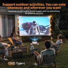2026 Latest Transparent USB Mini Projector, Native 480P Full HD LED Video Projector, Manual Keystone Correction, Portable Outdoor Home Cinema Projector, Support AV For Camping, Movie Night And Home Entertainment - Black and White - View 8