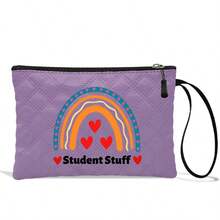 1pc Minimalist Purple Large Capacity Pencil Case, Multi-Functional Pencil Box, School Supplies, Pencil Pouch, Office Supplies, Back To School Gift, Back To School Season, Stationery, Pencil Bag, Cosmetic Bag - Pencil Case - View 5