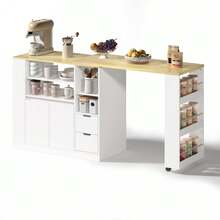 Bar Tables - White+Natural + MDF + Kitchen - View 9