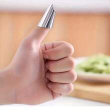 Stainless Steel Finger Protector, Vegetable Picking Nail Guard, Finger Sleeve, Thumb Knife - 2 Pieces Of Armor - View 6