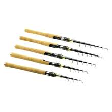 1.65米、1.8米、2.1米、2.4米、2.7米轻型伸缩碳纤维旋转式钓竿，带EVA手柄和轮子，适合在湖泊中钓鳟鱼 - 彩色 - 查看 9