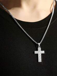 Fashion Cross Multi-Purpose Men's And Women's Personalized Hip-Hop Pendant Necklace Accessory - Silver - View 2