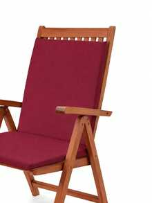 Garden, Balcony & Living Room Chair Cushion With Backrest - Red - View 3