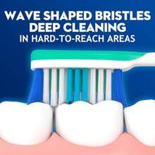 2k/Adult Hard Bristled Manual Toothb With Excellent Cleaning Effect Equipped With Tongue Coating B And Wavy Bristles For More Effective Cleaning Of Teeth 6pack - 如圖 - 查看 2