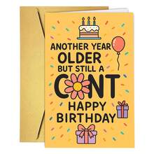 1Pc Fun And Humorous Birthday Card To Give To Friends, Containing Vivid Jokes, Perfect For Adult Birthday Parties, Guaranteed To Make You Laugh Heartily - 18*13cm - View 3