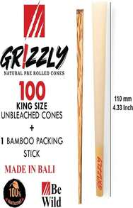 NLP Pre Rolled Cones | KingSizeCones|100 Pack| OrganicCones|Natural Rolling Paper With Tips Pre-Rolled Rolls Papers Prerolled Cone Papers, King Size 109mm - White - View 4