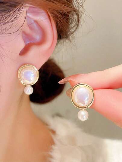 1 Pair Teen Fashion Stud Earrings For Girls Gifts For Daily Decoration For Party Jewelry Birthday Gift