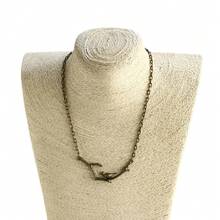 1件欧美跨境珠宝，时尚简约精致鸟/燕子吊坠项链，女士短款颈链 - NK1576 - 查看 5