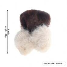 女士低发髻发饰，带爪夹和发圈，毛茸茸的碎发修饰脸型，自然蓬松，可扎成后脑勺发髻 - 彩色 - 查看 16