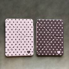 可爱粉棕色星形图案扁平保护套，兼容苹果第11代、Pro 2025新款、第10代、Air 7/6、11英寸平板电脑，带触控笔插槽，时尚少女款 - 彩色 - 查看 2