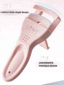 UNNY CLUB Eyelash Curler, Wide-Angle Curve, One-Curl Lift, Quick Styling, Long-Lasting Curl, Portable & Effortless, For Beginners, 1 Pc,Brand Beauty Cosmetic Makeup - Pink - View 5
