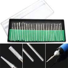 30pc Mini Diamond Point Burr Drill Bit Set For  Hobby Rotary Tool 2.35mm - 30pcs - View 6