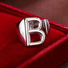 1pc Minimalist Plain Letter Design Adjustable Open Ring For Women - Multicolor - View 50