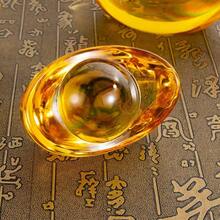 Crystal Glaze Mini Gold Ingot, Opening Gift, Decor Accessory And Corner Decoration, Suitable For Home And Office Desk Decoration - A - View 2