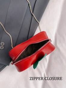 New Simple Fashion Versatile Personalized Fruit Chain Women Handbag,Fruit-Shaped Messenger Bag, Cute Novel Wallet, Yellow Shoulder Bag, Shiny Detail Handbag.Summer Beach Bag,Party Clutch,Kawaii Style Purse,Fashionable And Versatile Fruit Shaped Bag, Lovely Apple Crossbody Bag For Women, Perfect For Holidays And Street Fashion Y2K Sequin Patchwork Shoulder Bag, Fashionable Butter Yellow Bag For Women,Apple Shaped Bag,Fruit Crossbody Bag,Red Shoulder Bag,PU Leather Crossbody Bag,3D Apple Bag,Casual Daily Bag,Gift For Kids,Y2K Style Bag - 紅色 - 查看 8