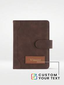 1pc Customized Name Passport Holder Personalized Single Initial Gold Velvet Passport Cover Matte Leather-Like Texture Passport Wallet Handmade Elegant Travel Accessory Gift Holiday Essential Beach Essentials - Multicolor - View 13