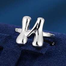 1pc Minimalist Letter Design Adjustable Open Ring For Women - Multicolor - View 61
