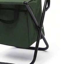 Silla Plegable Con Bolsa Para Camping Pesca Playa Picnic Exteriores y Actividades - Verde militar - Ver 6