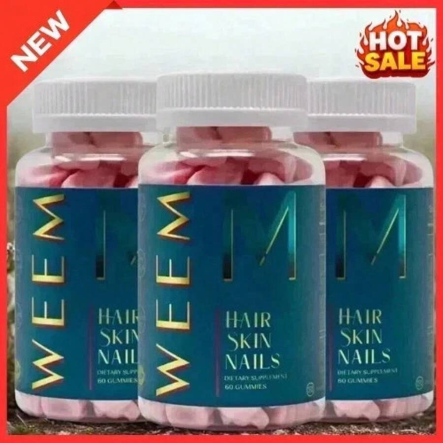 HHYD-WEEM Hair Skin And Nails Gummies, Vegan Biotin Vitamins, Healthy Hair- Pack Of 1 - 1 - 查看 1