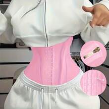 Women's Waist Trainer With Zipper Closure & Hooks Corset, Ideal For Gym, Everyday Casual Wear, Available In Black, Beige And Pink Colors XYZU - 黑色 - 查看 6