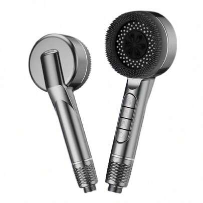 1 vòi sen cầm tay dạng phím đàn piano có áp lực cao, kèm 8 miếng bông lọc, phun tia mạnh, dễ lắp đặt, không cần điện, thích hợp cho gia đình, phòng tắm, khách sạn.