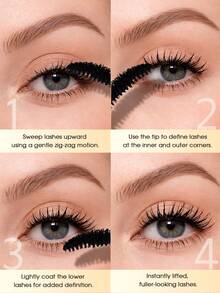 HEXZE 360°精准睫毛膏 | 纤长浓密 | 防水防晕染 5克 - 黑色 - 查看 3