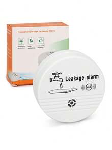 Water Leak Alarm Detector - 90dB Loud Auto Leak Alert With 3 Sensors, Battery-Powered, ABS White, Compact For Home/Kitchen/Basement - White - View 10