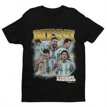LionelS MessiS Homage  Argentina Football T Shirt  Football  Soccer  Lionel MessiS Fan  Lionel MessiS Gift - 黑色 - 查看 1