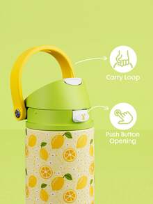 Meoky 18oz Vacuum Insulated Water Bottle with 2-in-1 Straw and Spout Lid, Insulated Cup, Keep Cold 24H, Leak-Proof, Fits in Car Cup Holder, Stainless Steel Tumbler for Sports, Travel, and School - 黃色 - 查看 6
