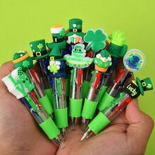 10pcs/Set Random Lucky Shape 4-Color Retractable Ballpoint Pens | Perfect Gift For Valentine's Day/Wedding Season/Party Supplies, Essential For Office/School, Women's Birthday/Valentine's Day - Multicolor - View 4