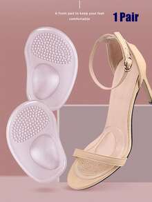 High Heel Silicone Forefoot Pads, Soft Shock-Absorbing, Anti-Friction Anti-Slip, Self-Adhesive Invisible Forefoot Cushions For Summer Sandals - Clear - View 9