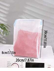 1pc Honeycomb Mesh Laundry Bag With Handle, 12x8 Inch Zipper Wash Bag For Delicates, Socks And Underwear - Pink And Blue, Breathable Laundry Organizer For Travel, Gentle Wash, Protects Lingerie, Delicates Care, Laundry Ty, Durable Zip, Compact Travel Essential, Multi-Use Washing Tote, Everyday Laundry Companion, Lightweight And Breathable Mesh Construction Enhances Airflow, Prevents Snagging Of Fabrics, Colorfast Finish, Easy To Wipe Clean, Ideal For Apartment Living And Campus Use - Multicolor - View 15