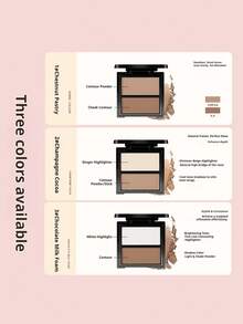 NOVO Palet Kontur 2-in-1, Termasuk Bronzer Matte, Highlighter, dan Bayangan Hidung, Cocok untuk Musim Dingin/Semi, Estetika Y2K, Riasan Natural & Modis, Cocok untuk Hadiah Ulang Tahun, Riasan Pesta - 01# Kue Pastri Kastanye - View 6