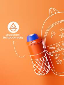 Meoky 18oz Vacuum Insulated Water Bottle With 2-In-1 Straw And Spout Lid, Keeps Hot/Cold For 24 Hours, Leak-Proof, Fits Car Cup Holders, Stainless Steel Cup Suitable For Sports, Travel And School - Orange - View 5