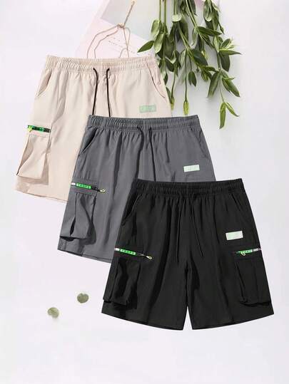 Quần short thể thao nam mùa hè, kiểu dáng thường ngày, có dây rút ở eo và thiết kế túi bên hông độc đáo, thời trang hơn. Thích hợp cho mặc hàng ngày, chạy bộ, các môn thể thao dùng bóng, tập thể dục và các hoạt động thể thao khác.