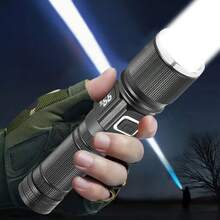 铝合金USB充电手电筒，P50长焦变焦，户外照明手持聚光灯 - 手電筒 - 查看 8