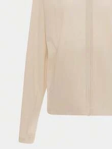 CAMEL CROWN Women's Sun Protection Clothing Summer Professional Cooling Knitted Hooded Jacket - Light White Tea - View 3