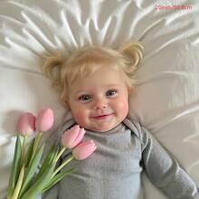 20英寸 NPK Maddie 重生娃娃，可爱萌娃，手绘头发，柔软舒适，高品质娃娃 - 薄荷綠 - 查看 2