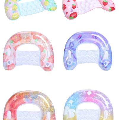 1个充气漂浮水上椅，便携式水上吊床，U型叶片设计座椅，可作漂浮躺椅使用，是夏季水上活动的完美之选。采用PVC材质，这款趣味十足的水上运动配件是海滩、夏季水上运动、游泳派对以及沙滩游戏的必备之选。