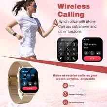 Smart Watch, Wireless Talk/Receive And Multiple Sports Modes, Sedentary Alert Weather Forecast Message Notifications, Borderless Slim Design, Suitable For Android And For IOS, Beautiful Gifts For Men And Women - 查看 5