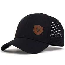 1顶男士鹿头贴片卡车司机帽，棒球帽，休闲街头时尚帽，适合春季、秋季、旅行、海滩度假 - 彩色 - 查看 11