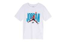 Nike Jordan Printed Logo Crew Neck Retro American Style Short Sleeve T-Shirt, White - 白色 - 查看 14