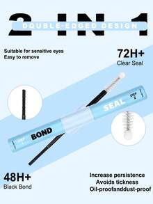 504pcs Segmented False Eyelashes DIY Set, Cluster Fake Lashes, Soft Individual Lashes, Includes Individual Lashes, Glue, Sealant, Tweezers, Creates Natural Soft Lash Effect, Large Capacity Lash Book, Suitable For Beginners - Black - View 8