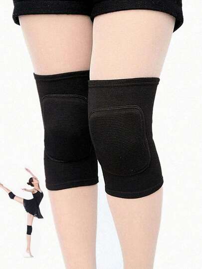 2PCS Spring Black S/M/L/XL Volleyball Knee Pads For Dancers, Soft Breathable Knee Pads For Men Women Knees Protective, Knee Brace For Volleyball Football Dance Yoga Tennis Running Outdoor Cycling Workout