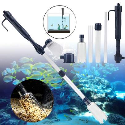 Electric Aquarium Gravel Cleaner & Water Changer Siphon | Automatic Fish Tank Vacuum For Substrate Cleaning & Water Replacement | Hassle-Free Maintenance Tool