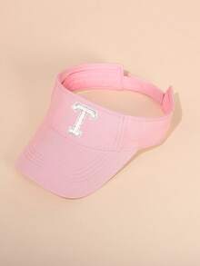 Mũ chống nắng mềm mại và thoáng khí cho trẻ em, nhiều lựa chọn chữ cái từ A-Z, có lỗ xỏ tóc đuôi ngựa, có thể điều chỉnh, phù hợp cho hoạt động ngoài trời và sử dụng hàng ngày, chống tia UV. - Hồng - Xem 22