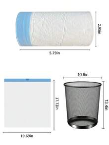 50PCS Premium White Thickened Drawstring Garbage Bags, Extra Thick Leak-Proof Household Trash Bags With Pull-Out Design, Heavy Duty Plastic Bags For Kitchen, Bathroom, Bedroom, Office, Camping And Travel, 1 Roll, Essential For Daily Cleaning, Holiday Prep (New Year), Valentine's Day Home Care, Back-To-School Dorm Organization, Perfect For Homeowners, Renters, Students, Campers And Organized Families - White - View 8