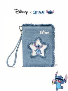 Disney Authentic Stitch Women's Passport Card Holder - Cartoon Design, Cute Small Bag, Elegant Card Case, Unique Card Slots, Coin Purse, Compact Wallet - Multicolor - View 14